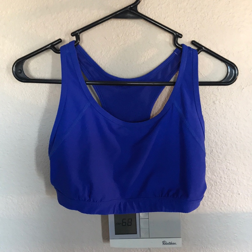 Blue sports bra